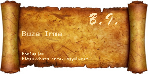 Buza Irma névjegykártya
