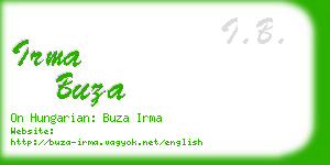 irma buza business card